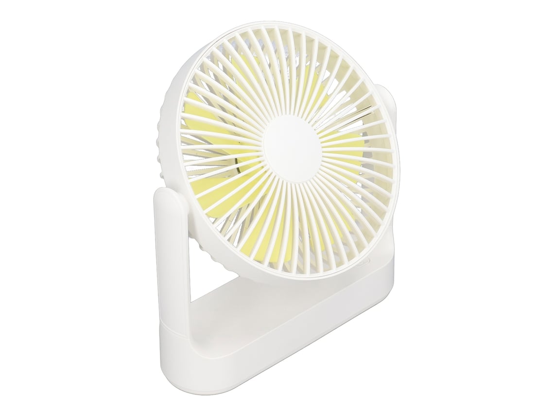Ventilador De Escritorio Usb 3 En 1 Con 4 Velocidades, Ángulo De 270°, Portátil, Blanco.