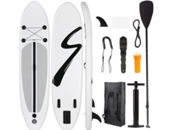 Tabla de paddle surf inflable, superficie antideslizante, accesorios completos, 25 x 76 x 15 cm, una sola capa blanca OEM