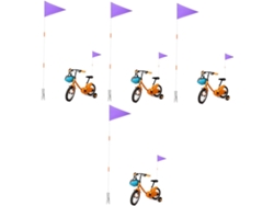 4 Juegos De Mástiles Para Bicicleta Con Cesta Delantera, Color Malva