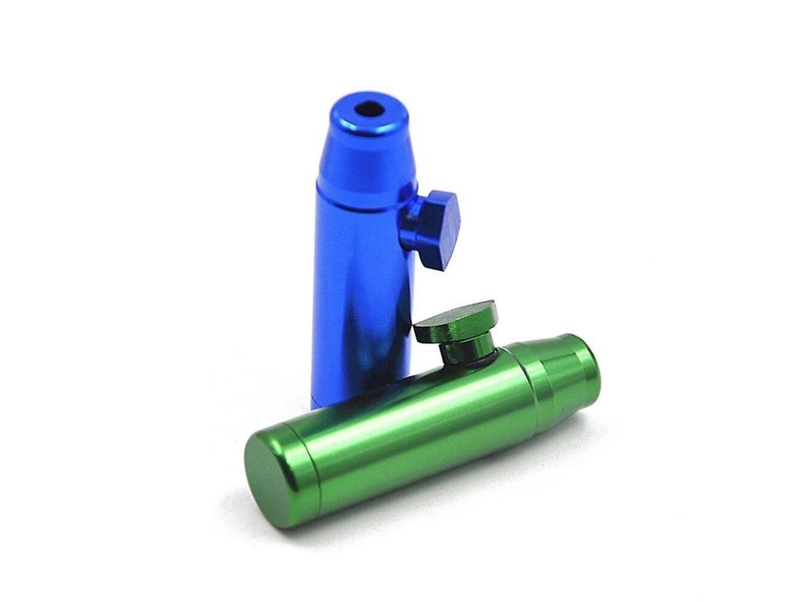 Dispensador Portátil De Rapé De Aleación De Aluminio Para Inhalador Nasal Metálico (verde)