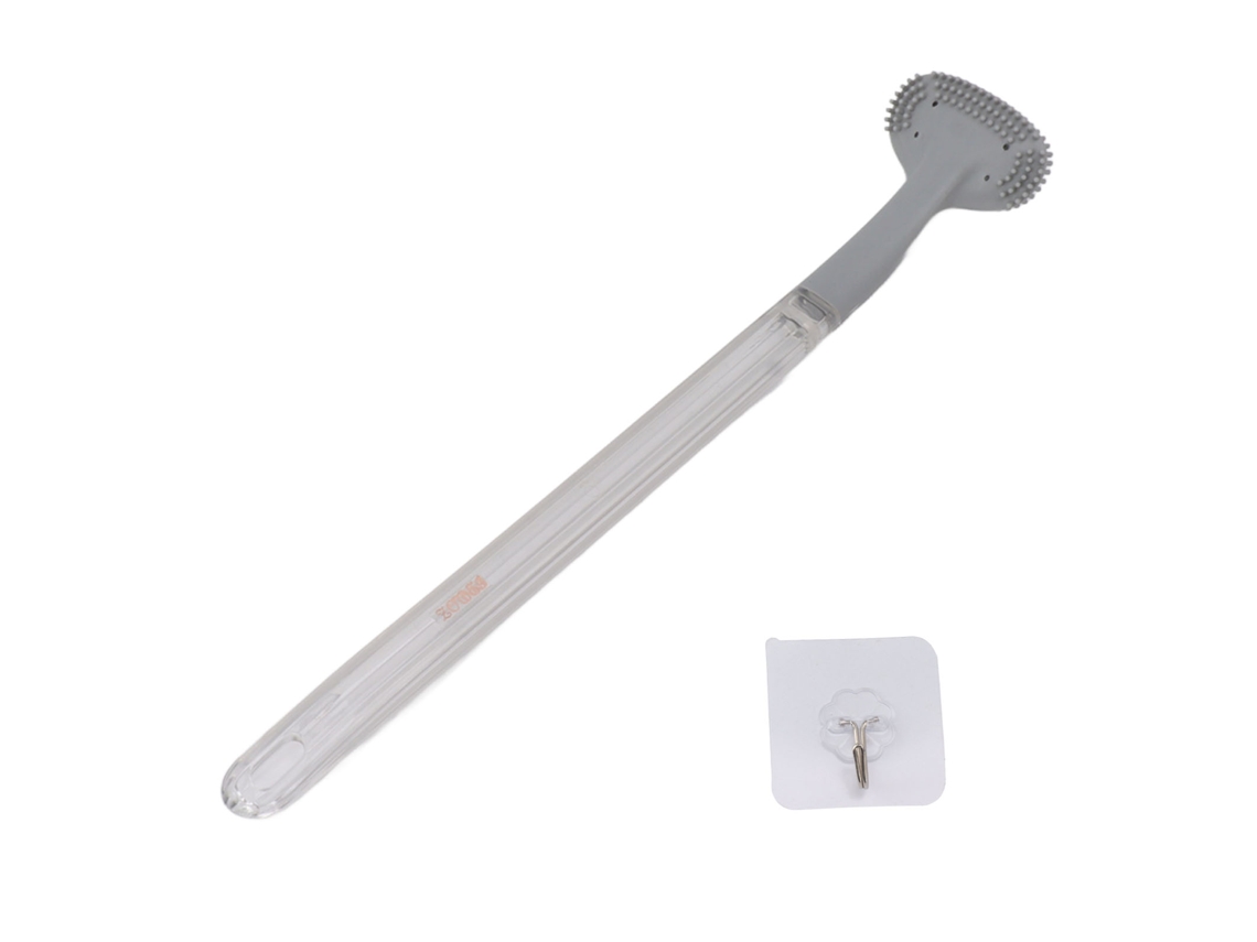 Cepillo Para Inodoro Con Cerdas Suaves Y Mango Largo De Plástico, Diseño Curvo, Herramienta De Limpieza Para El Baño.