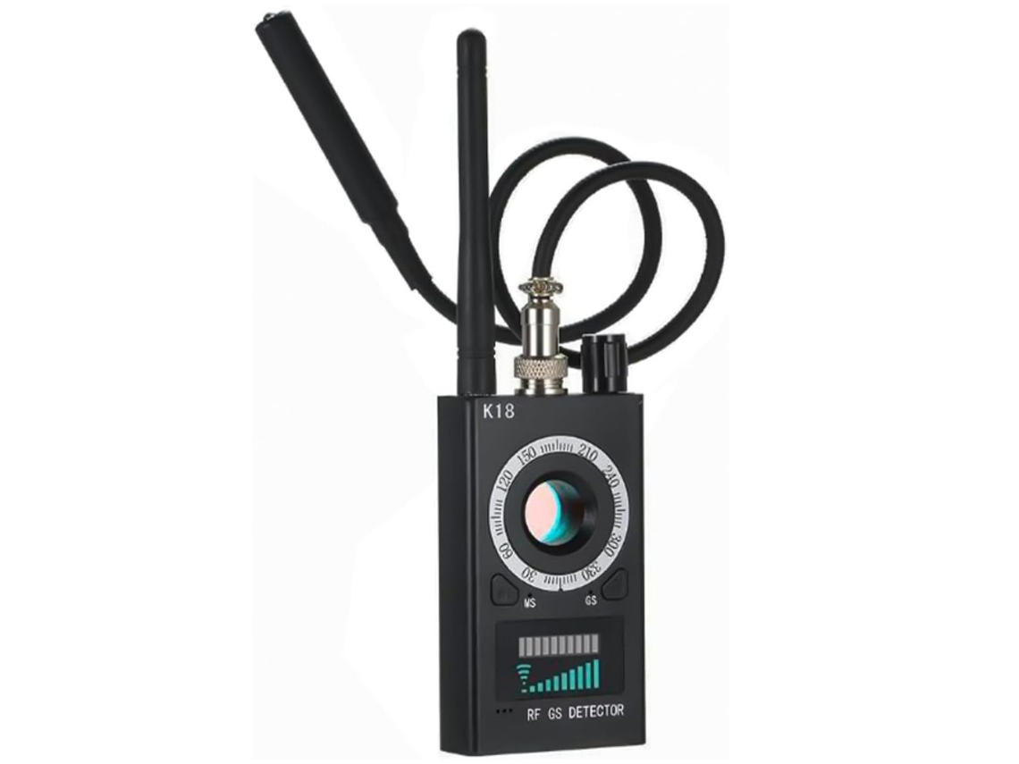 Detector de dispositivo de micrófono Detector de GPS Detector de cámara oculta Detector de RF para antiseguimiento Anti-toma Anti-insectos (negro) CHRONUS