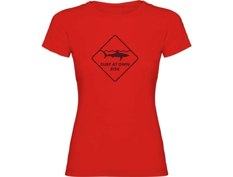 Camiseta de Mujer para Surf KRUSKIS At Own Risk Rojo (S)