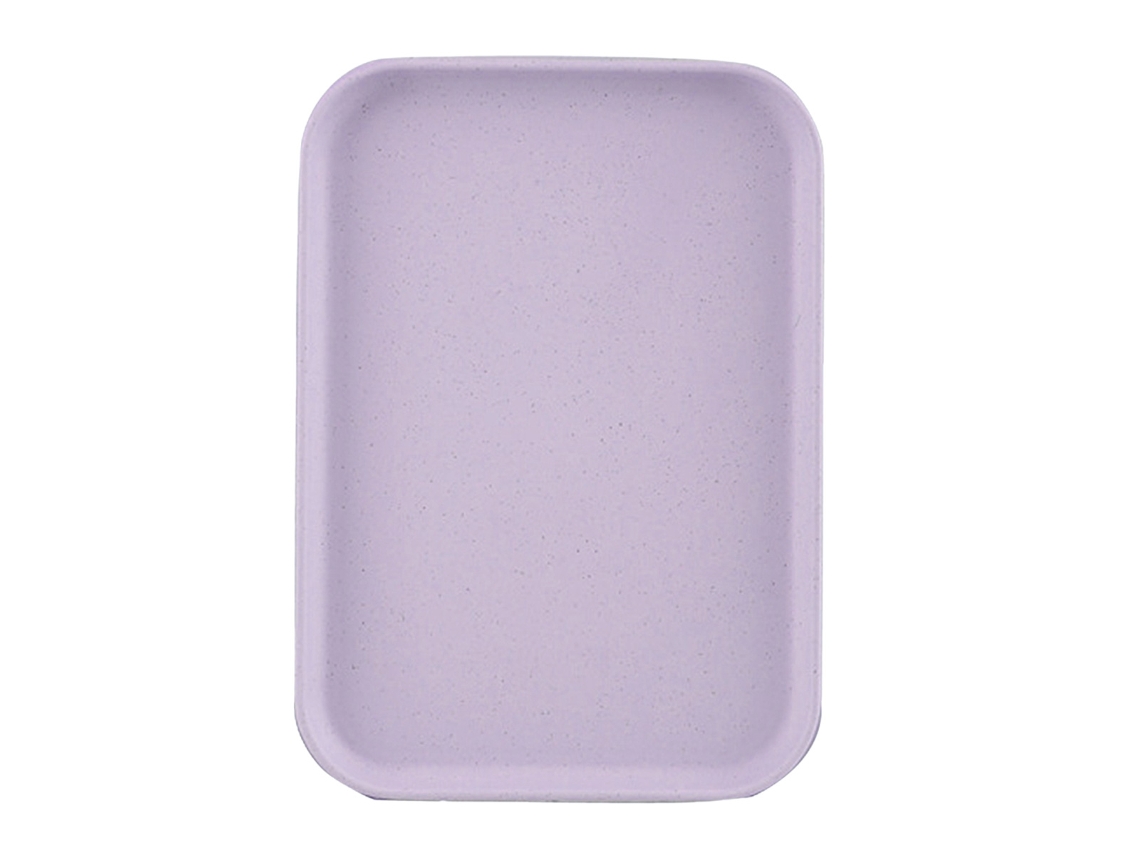 Bandeja Nórdica Violeta De Paja De Trigo (25x17cm) – Tamaño Pequeño Para Meriendas