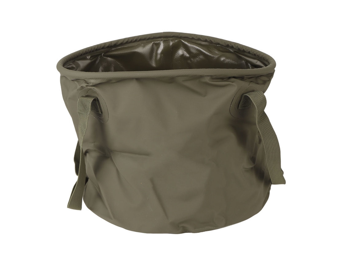 Cubo Plegable De Camping Verde Oliva De 20 Litros, Portátil, Para Pesca Y Viajes, Resistente Al Agua.