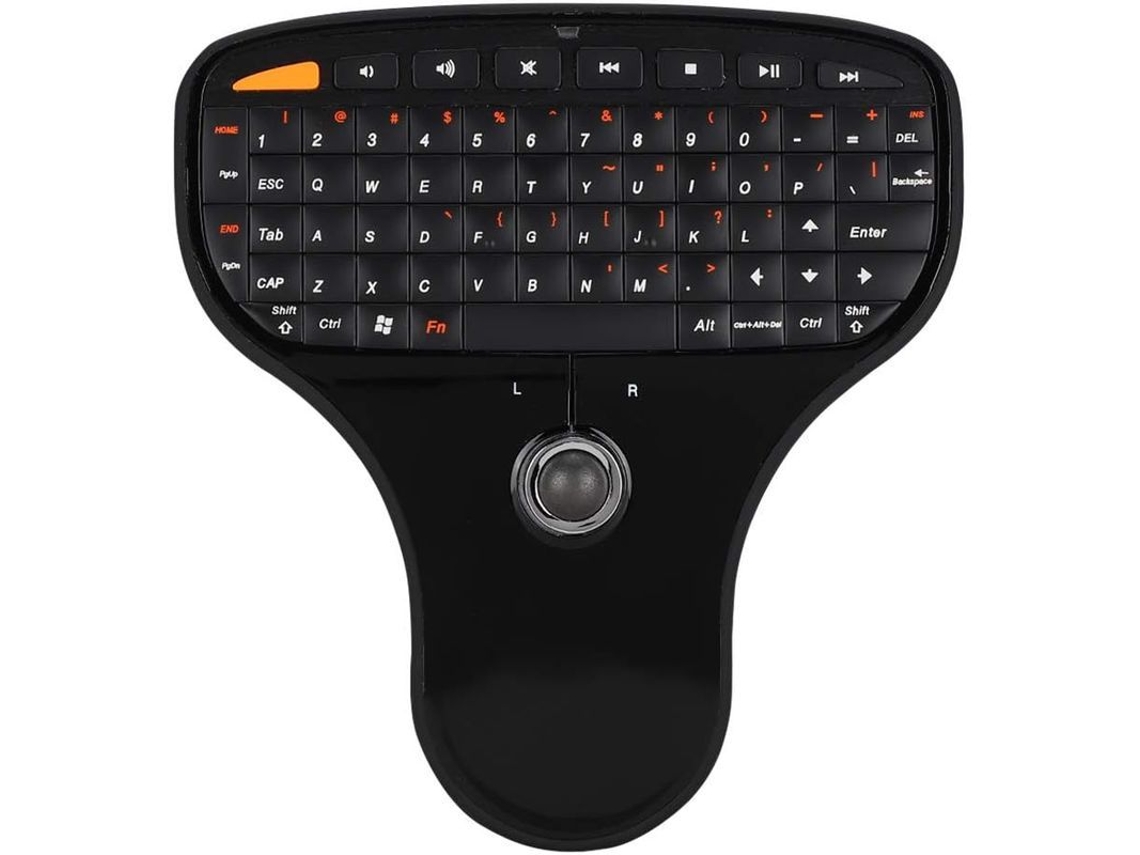 Teclado Inalámbrico Con Trackball, Mini Teclado Multimedia Portátil Con Trackball Y Ratón Aéreo Funcional.