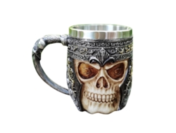 Jarra De Cerveza De Dos Niveles Con Diseño De Calavera, Acero Inoxidable, Decorativa, Duradera, 501-600 Ml.