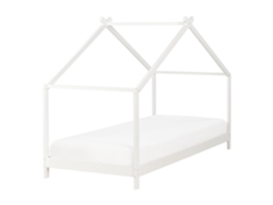 Cama con somier BELIANI Orlu de Madera de pino Blanco 94x207x146