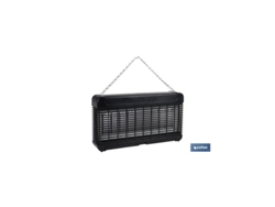 Lámpara LED antiinsectos IPX4, eficiencia hasta 200 m², con descarga eléctrica de 4000 V (enchufe trasero), Cofan (13 W, 230 V)