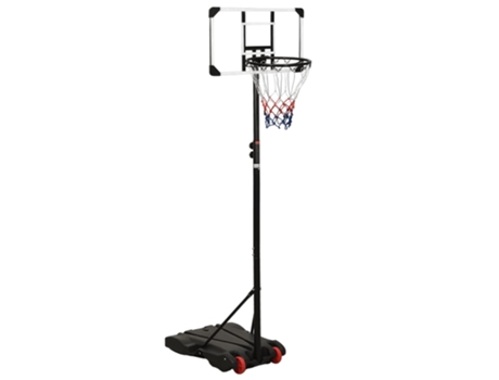 vidaXL Canasta de baloncesto policarbonato transparente 216-250 cm