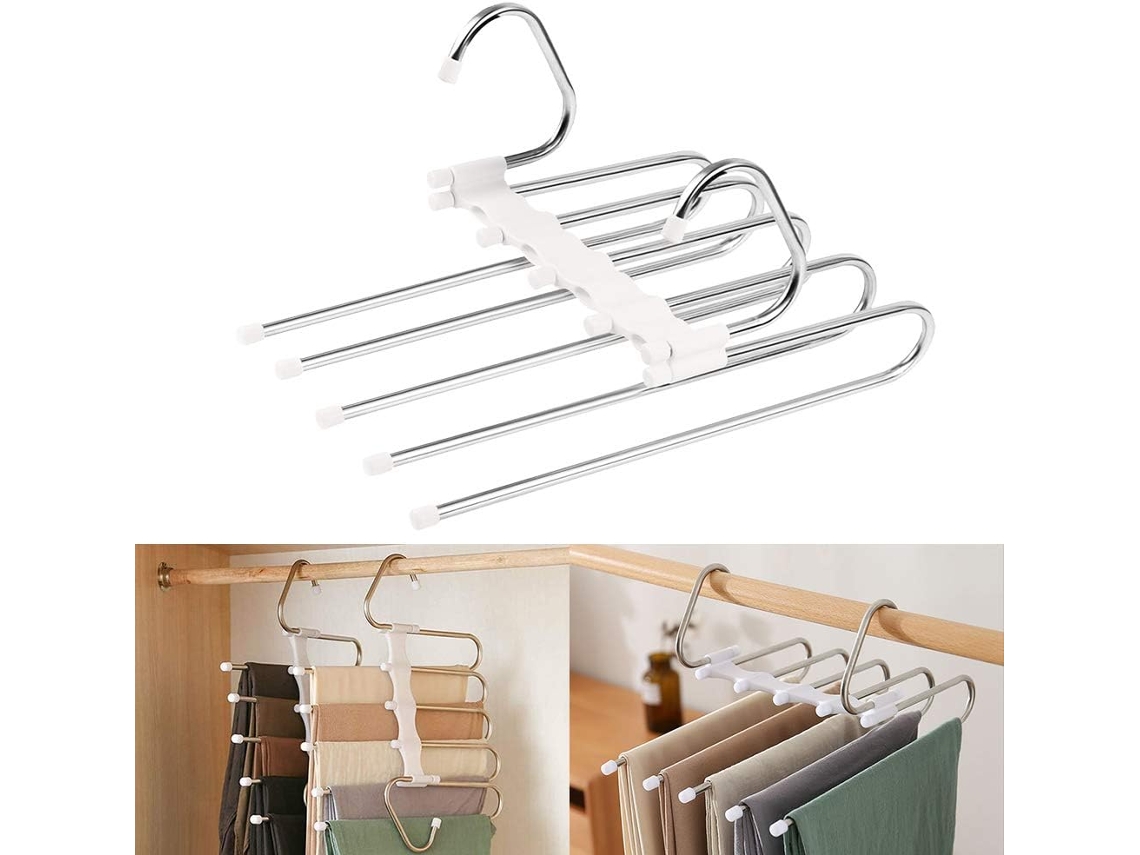 Perchas doradas con clips, organizador de sujetadores y ropa interior, fáciles de guardar, resistentes y duraderas, 8 piezas