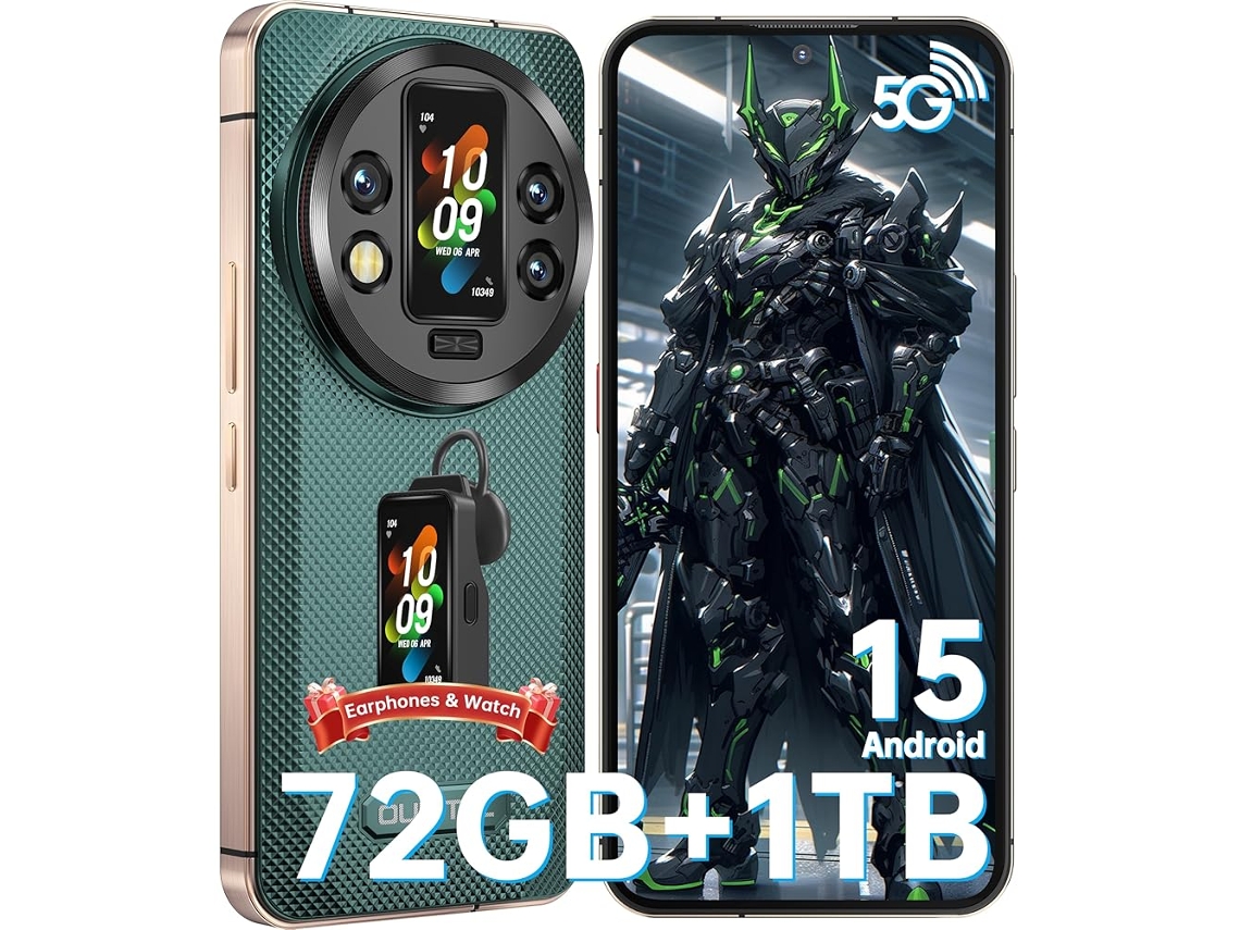 Smartphone Resistente 5g Oukitel Wp200 Pro 72 Gb 1 Tb 6.7" Fhd+ 120hz 8800 Mah 108mp + 32mp Nfc Otg Verde