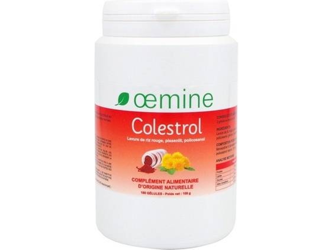 Complemento Alimentar OEMINE Colestrol : Levedura De Arroz Vermelho Dente De Leão Policosanol (180 cápsulas)