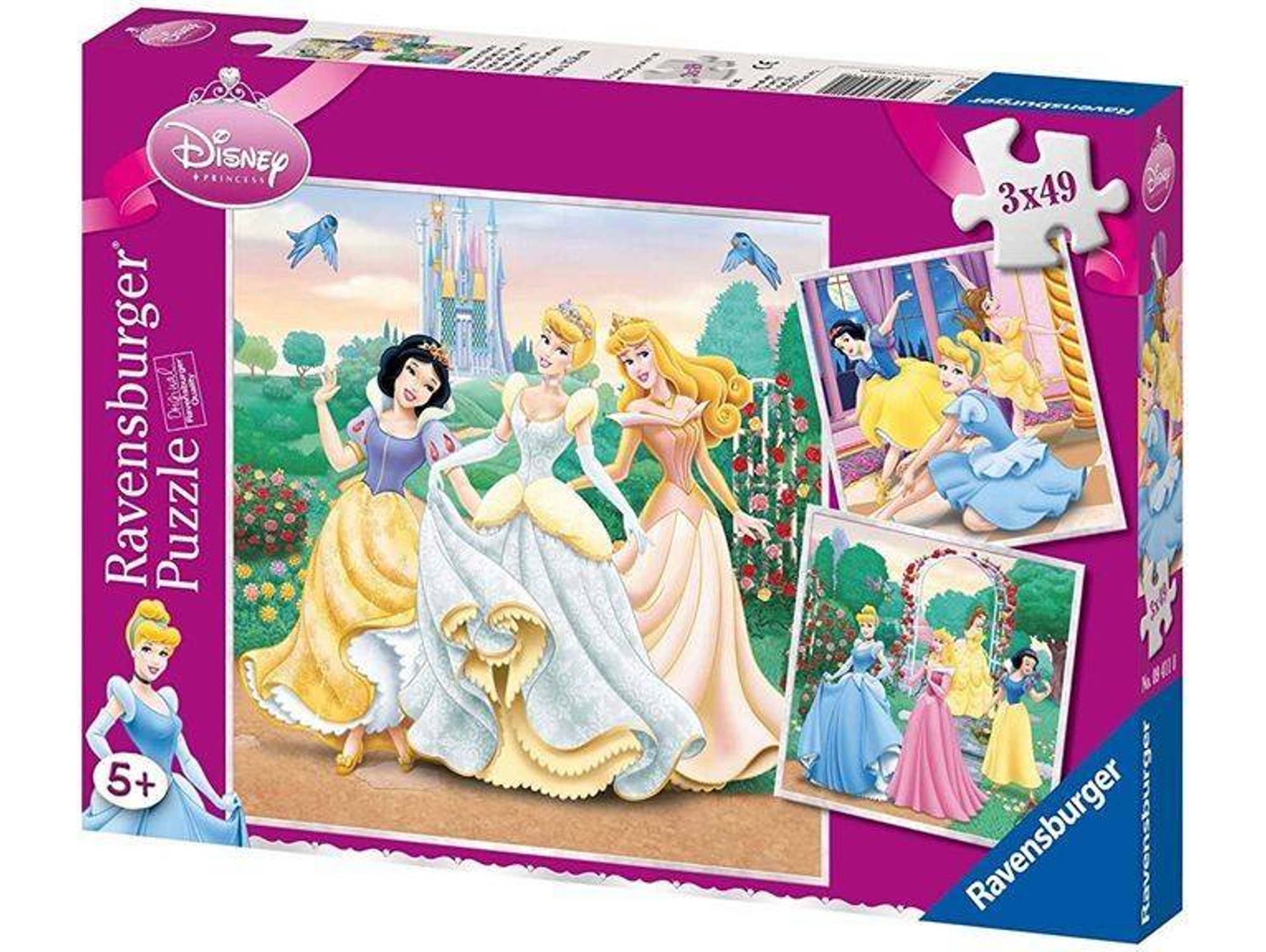 Conjunto de 3 Puzzles RAVENSBURGUER Los Suenos de Princesa (49 piezas)