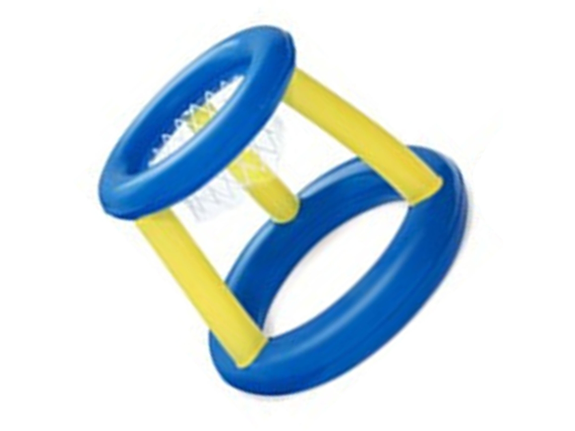 Juego de voleibol inflable para piscina con red y aros, seguro y portátil