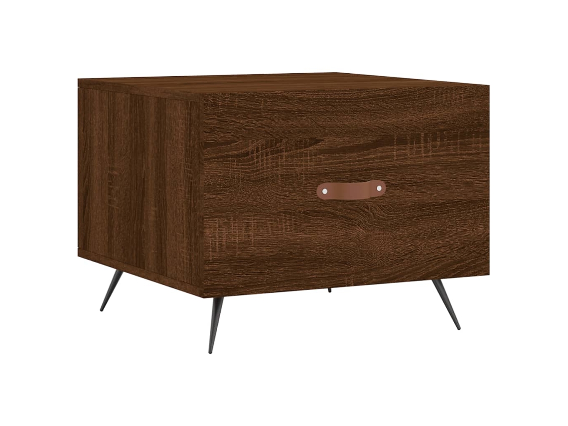 Maison Exclusive - Mesa De Centro Madera De Ingeniería Roble Marrón 50x50x40 Cm