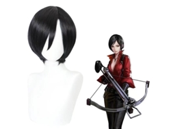 Peluca De Cosplay De Ada Wong | Cabello Negro Corto, Recreando El Look Clásico Para Los Fans De Resident Evil.