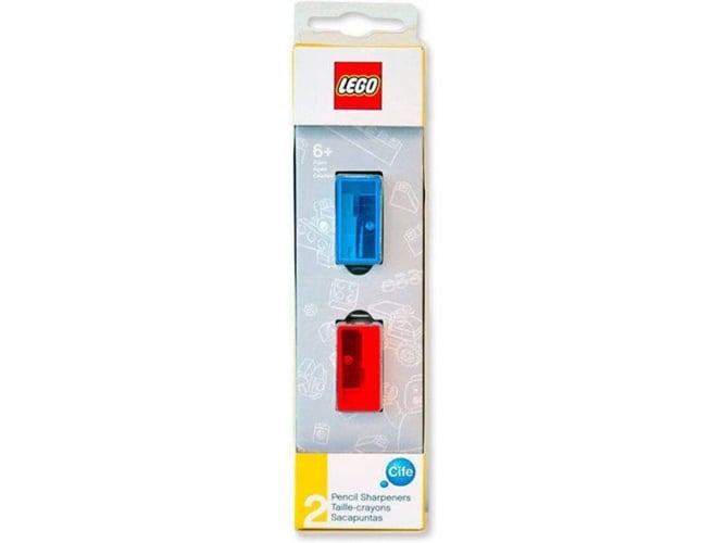 Sacapuntas LEGO Multicolor (2 Unidades)