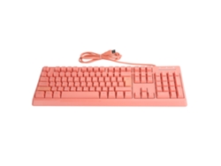 Teclado Gamer Rgb Backlit 104 Teclas Com Fio Ergonômico Silencioso Para Office E Jogos Stk090pink