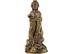 Estatua Retro Diosa Cobre Dorado Elegante Adorno Escritorio Diseño Intrincado Símbolo Buena Suerte Decoración
