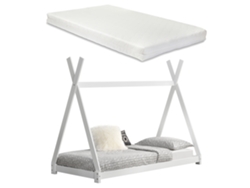 Estructura de Cama Infantil [EN.CASA] (Blanco - Madera - 90 x 200 cm)