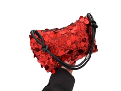 Bolso De Hombro Para Mujer Con Lentejuelas Y Purpurina - Moderno, Versátil, Portátil, Para Uso Diario, Fiestas, Trabajo Y Viajes - Rojo