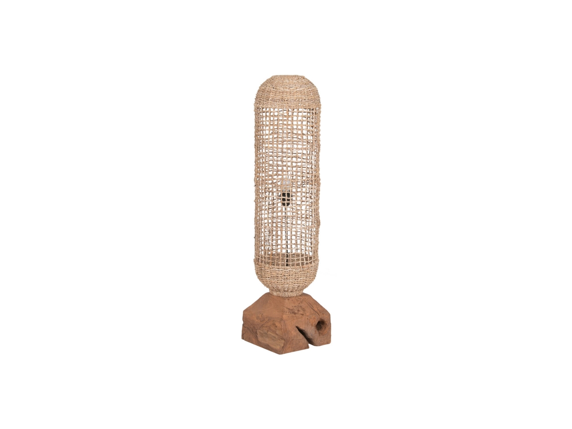 Lámpara de pie de fibra de teca hecha a mano, 25x25x108cm ALEXANDRA HOUSE LIVING