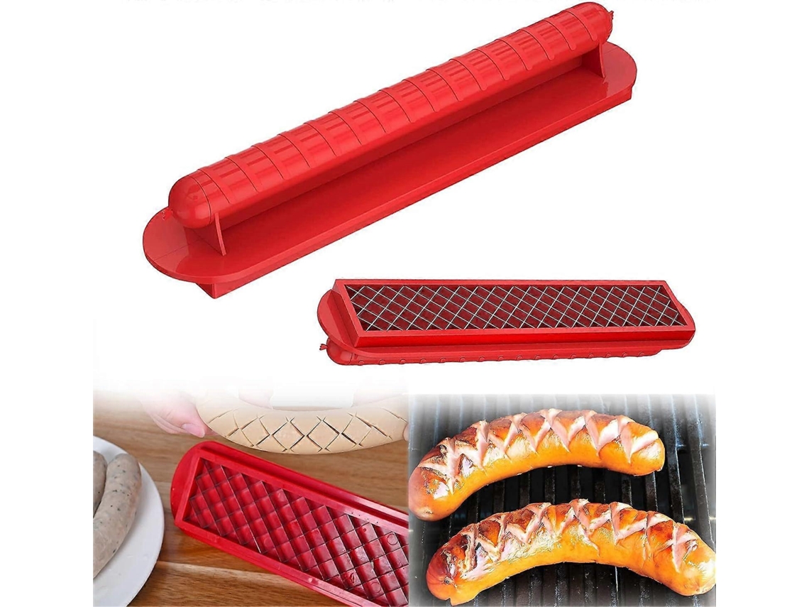 Cortador Multifuncional De Salchichas Y Jamón Con Cuchilla De Acero Inoxidable 304 Y Mango Ergonómico Para Barbacoa