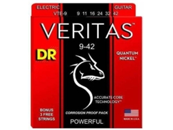 Juego de Cuerdas Guitarra Eléctrica DR VTE-9 Veritas (.009 - .011 - .016 - .024 - .032 - .042 - Níquel)