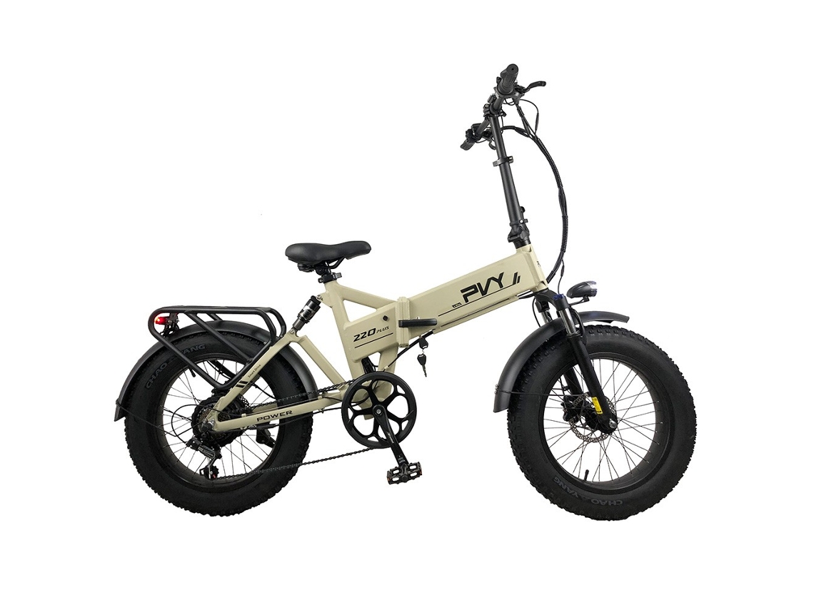 Bicicleta eléctrica PVY Z20 Plus 1000W Motor 50km/h Velocidad 16.5Ah Batería 80-120km Autonomía 150kg Carga -Khaki