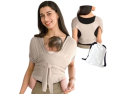 Canguro Respirable Para Bebés, Ideal Para El Verano, Con Un Peso Máximo De 20 Kg, Color Beige.