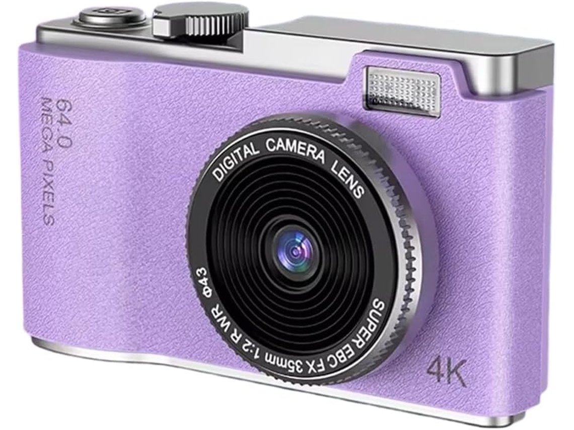 Cámara Digital 4k Ccd Con Zoom Óptico De 8 Aumentos, Cámara Compacta Para Estudiantes Con Pantalla De 180°.