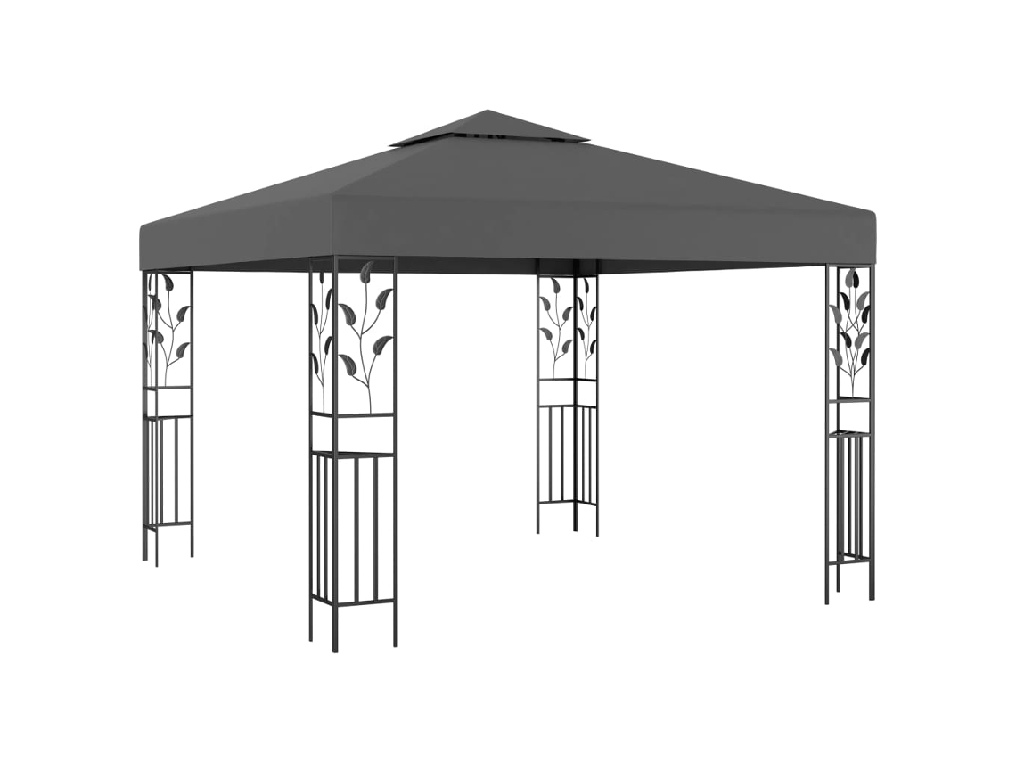 Cenador 3x3 m antracita Dkd Home Decor