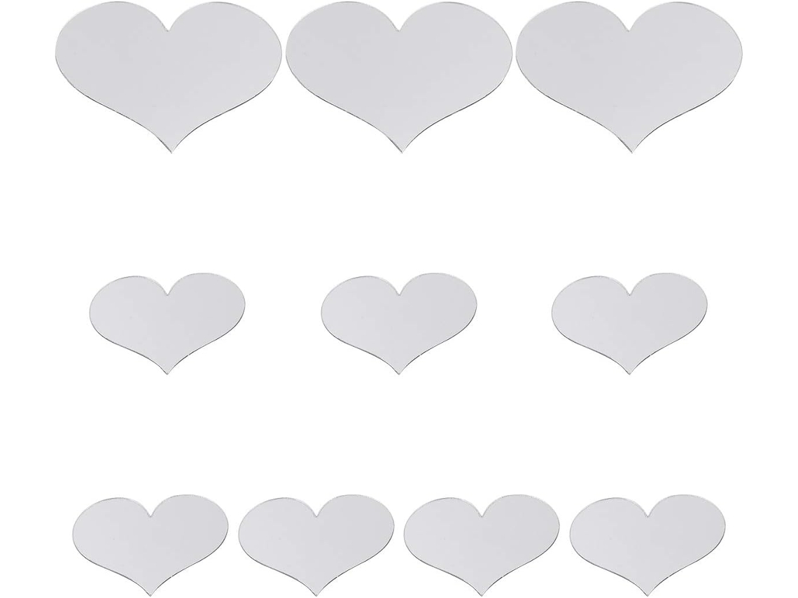 20 Pegatinas De Pared Acrílicas Con Forma De Corazón Para Decoración Diy