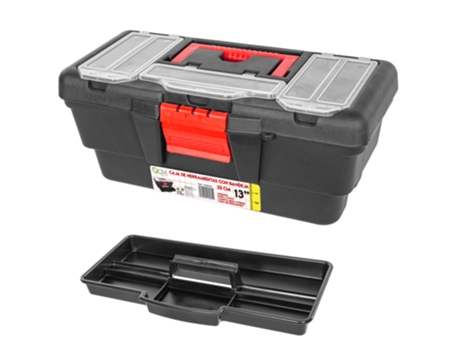 Caja De Herramientas Vacía, Con Hebilla De Cierre, 13 Pulgadas (32X16X13 Cm). Con 5 Espacios De Organización Y Bandeja Superior Extraíble COOL · DR...