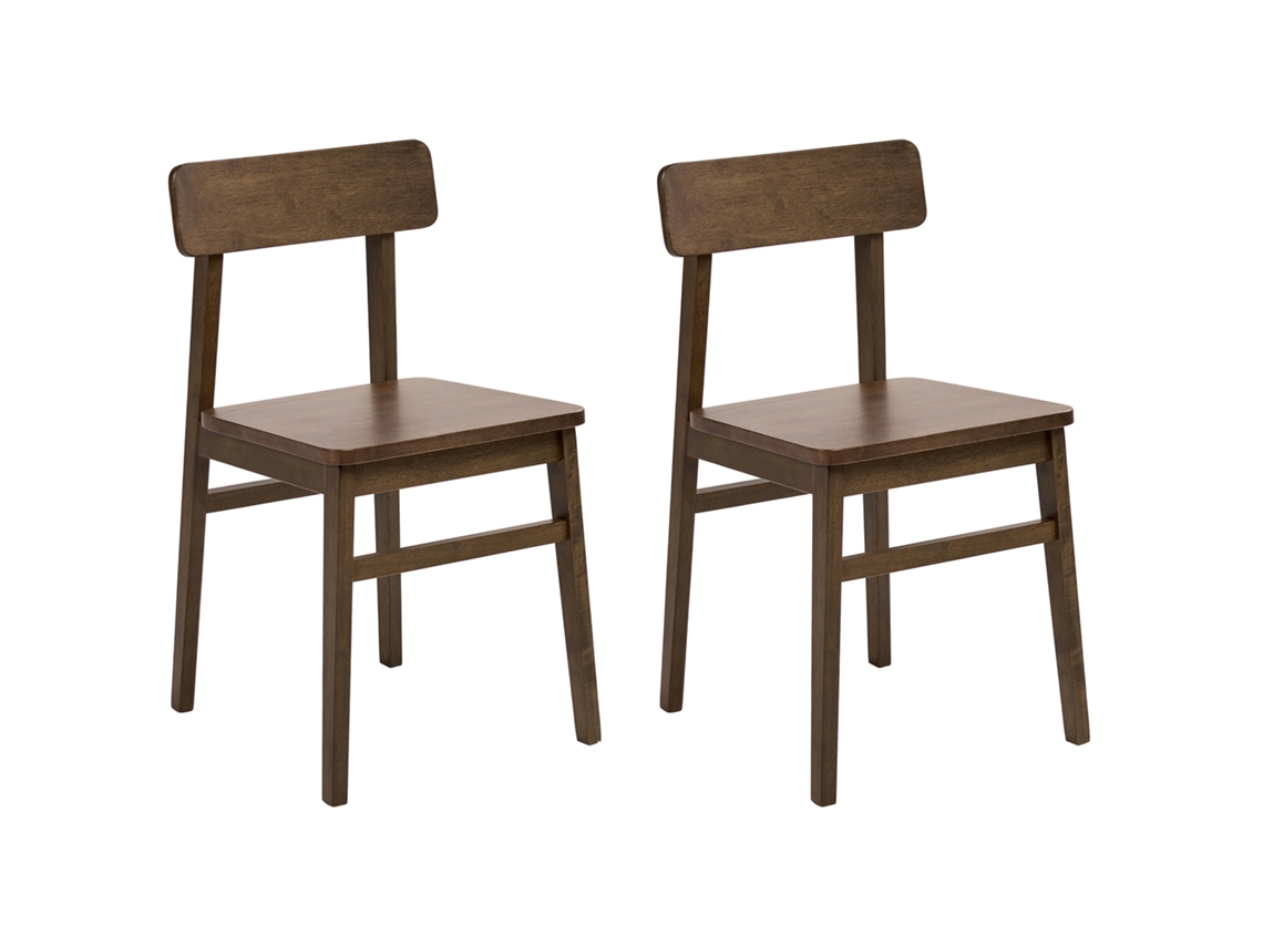 Madera de caucho marrón Gore 42x45x75 Beliani
