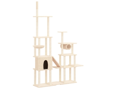 Rascador Para Gatos VIDAXL Con Postes De Sisal Color Crema 279 cm