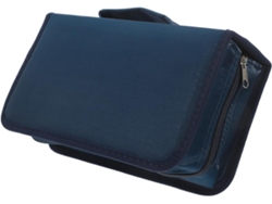 Estuche De Almacenamiento Para 128 Cd Y Dvd, Funda Rectangular Portátil De Material Resistente, Color Azul.