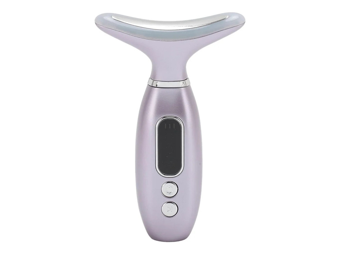 Masajeador facial de belleza con múltiples niveles de vibración, activación de la piel, batería de litio recargable para rostro y cuello, morado, Bestvite