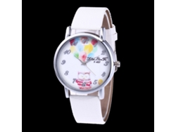 Reloj Niño Zhoulianfa Cuero Crocodilo Globos Cuarzo F-457x Blanco