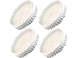 Lámpara LED Rebe GX53 de 9 W, aluminio fundido, luz blanca fría de 6000 K, bajo consumo, para armarios, vitrinas y alacenas.