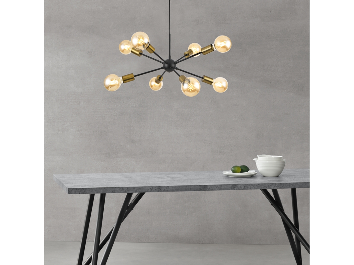 Lámpara Colgante LUX.PRO Negro/Latón (60 W - E27)