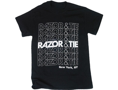 Camiseta ROCKINSTONE empilhada navalha e gravata (XL)