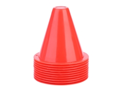 10 Accesorios De Conos De Plástico Para Entrenamiento De Fútbol (rojos)
