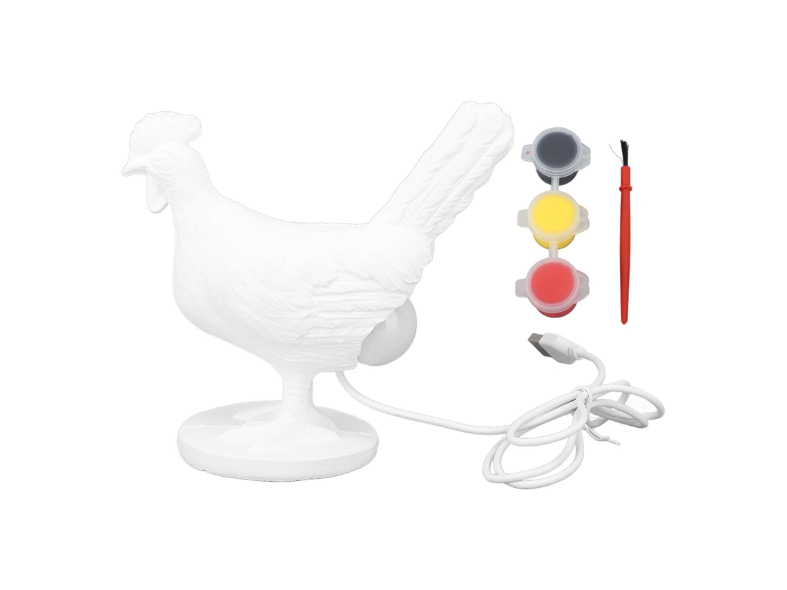 2026-lámpara De Gallina Poniente Huevo Diy Pintura Luz Led Usb Caliente Resin Animal Lámpara De Mesa Noche