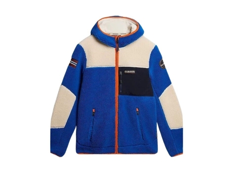 Sudadera con Capucha de Hombre NAPAPIJRI Cremallera Yupik Azul (3XL)
