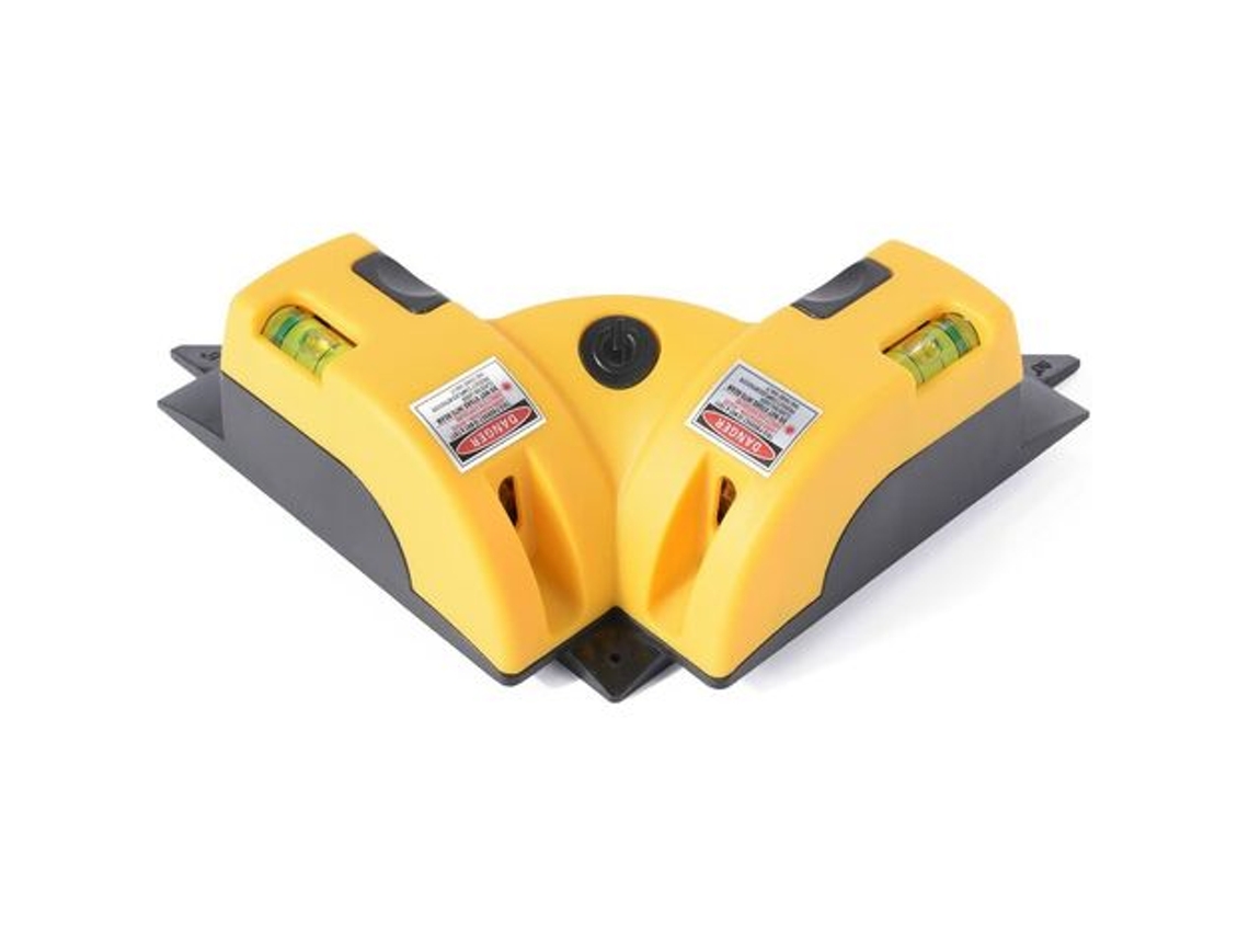 Mini nivel láser de línea portátil para medición de 90°, herramienta de alineación horizontal y vertical de alta precisión, amarillo