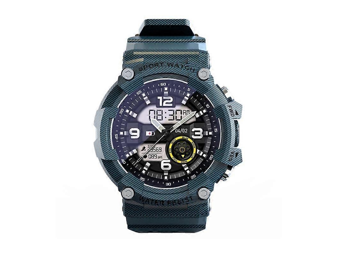 Reloj militar para hombre, resistente al agua IP68, multifuncional, deportivo, con doble pantalla, para exteriores, bicicleta eléctrica