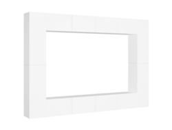 Maison Exclusive - Juego De Mueble Para Tv De 8 Piezas Aglomerado Blanco