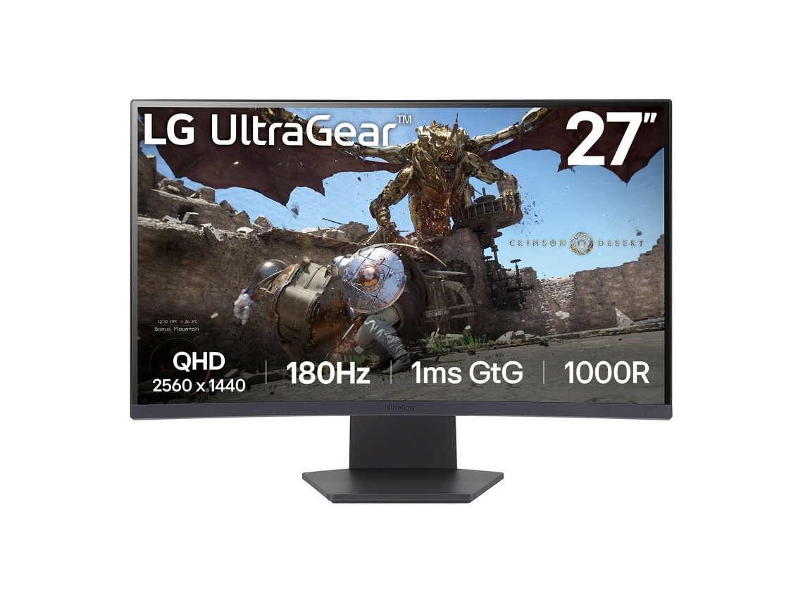 Monitor Curvo LG 27GS60QC-B 27 IPS FHD 180Hz Negro